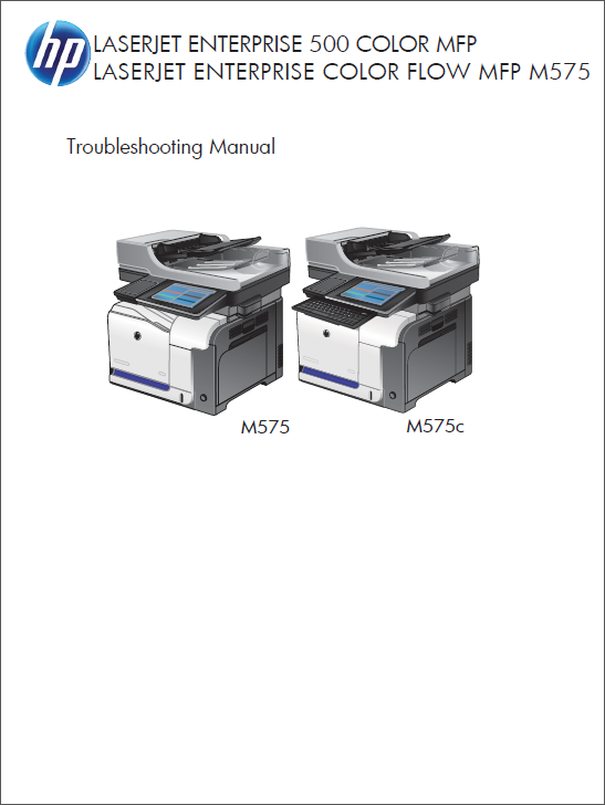 HP Color LaserJet M575 MFP Service Troubleshooting Manual-1